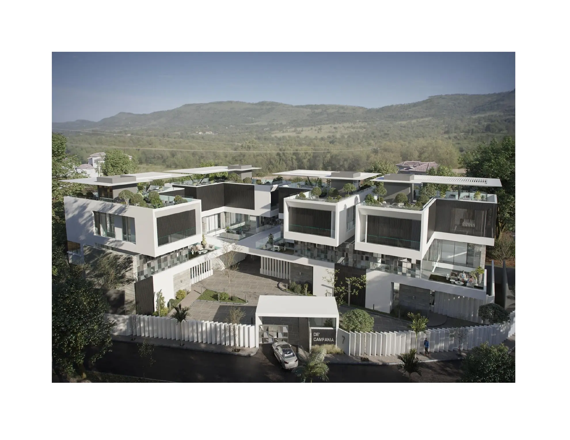Architectural visualisation of the De Campania residential development