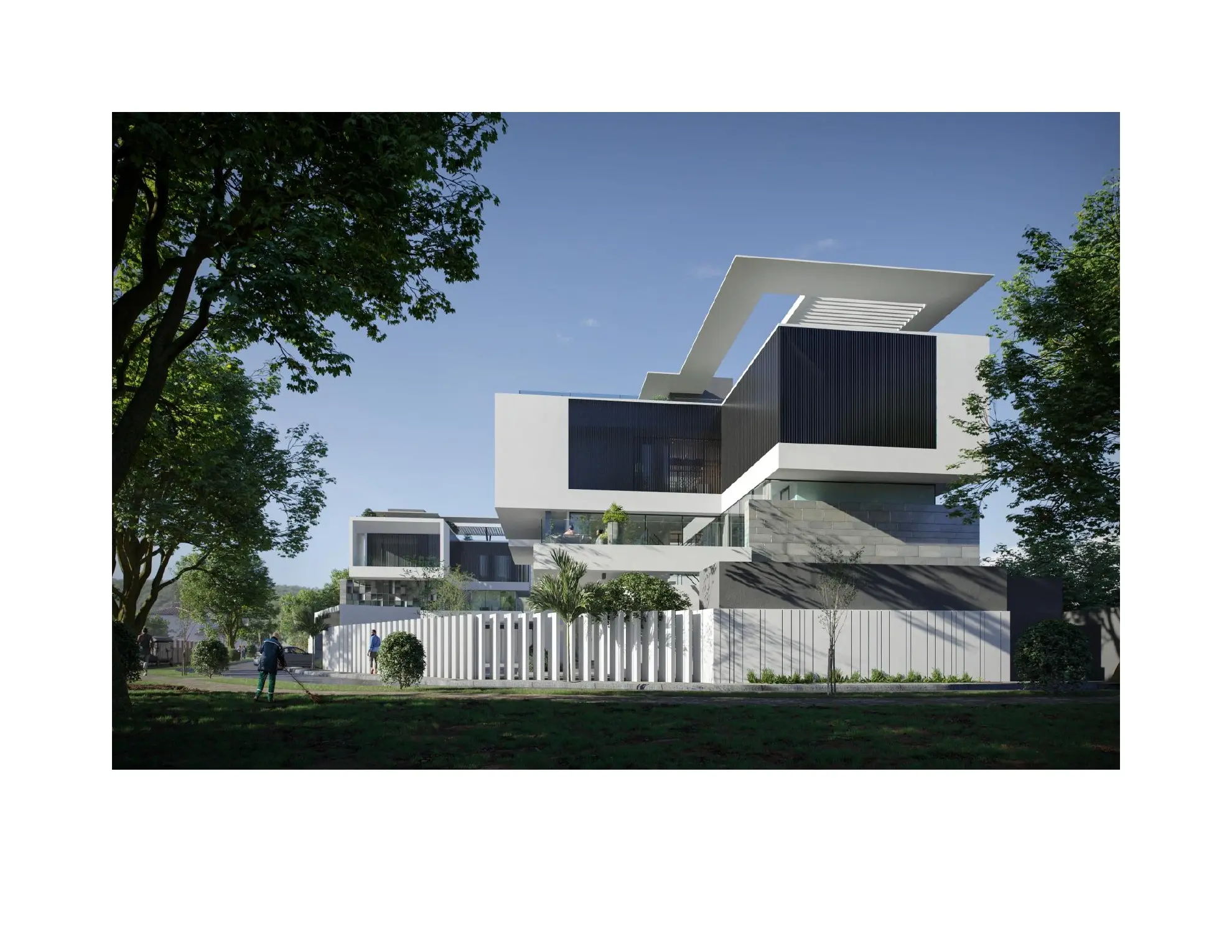 De Campania landscaped exterior architectural visualisation