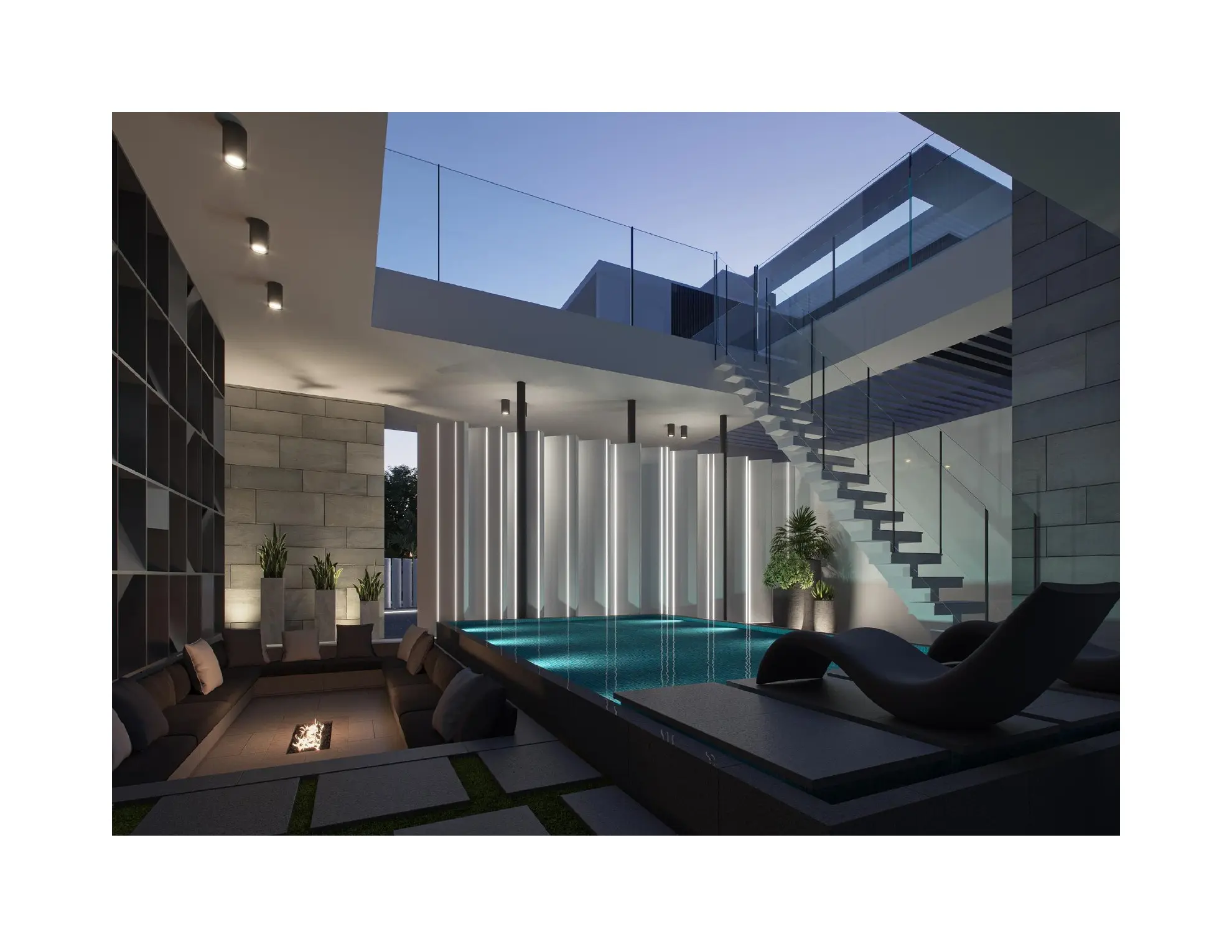 De Campania private interior amenity architectural visualisation