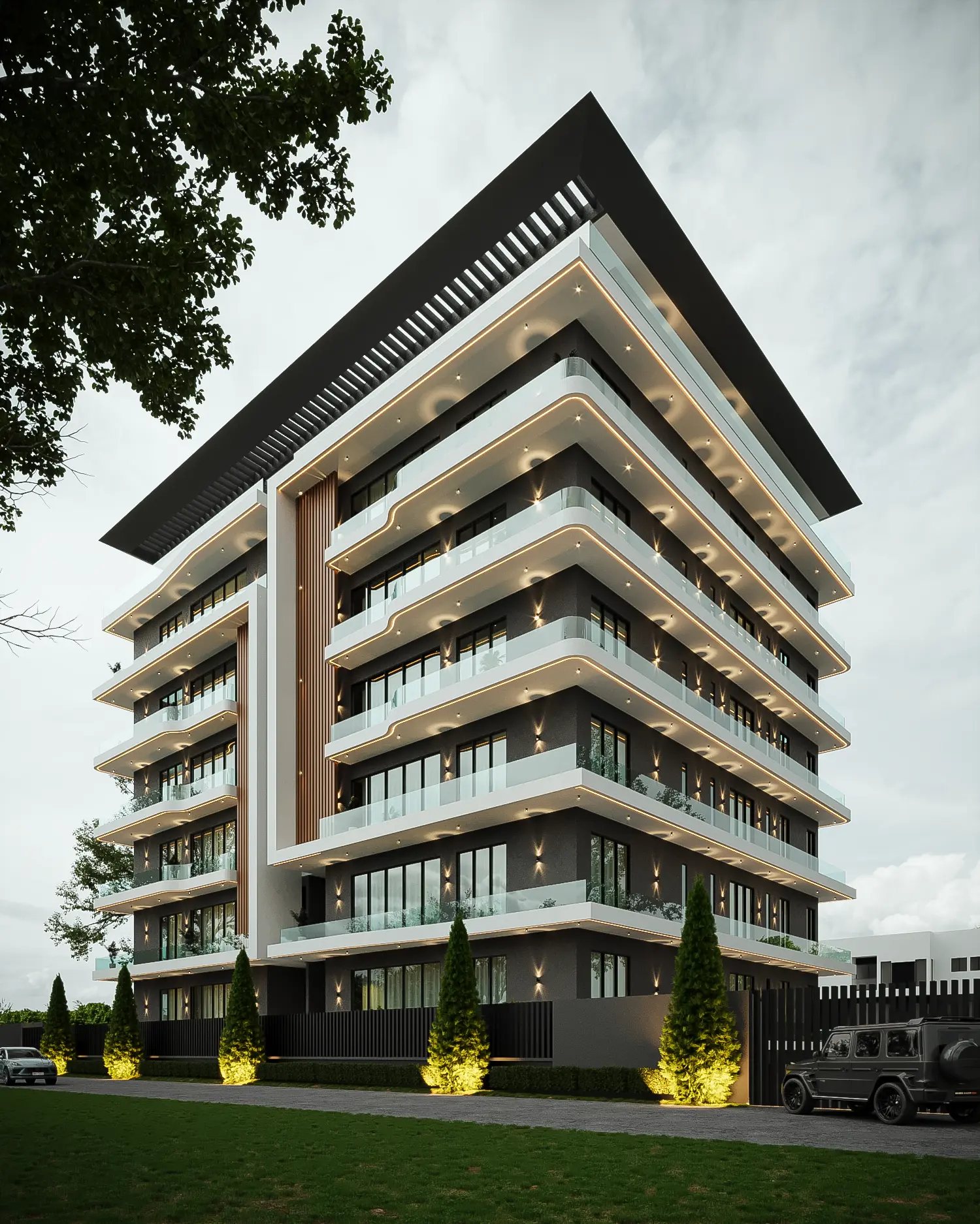 Fortress Residence side perspective